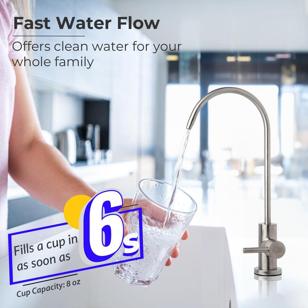 Compact Stainless Steel Under Sink Water Filter System