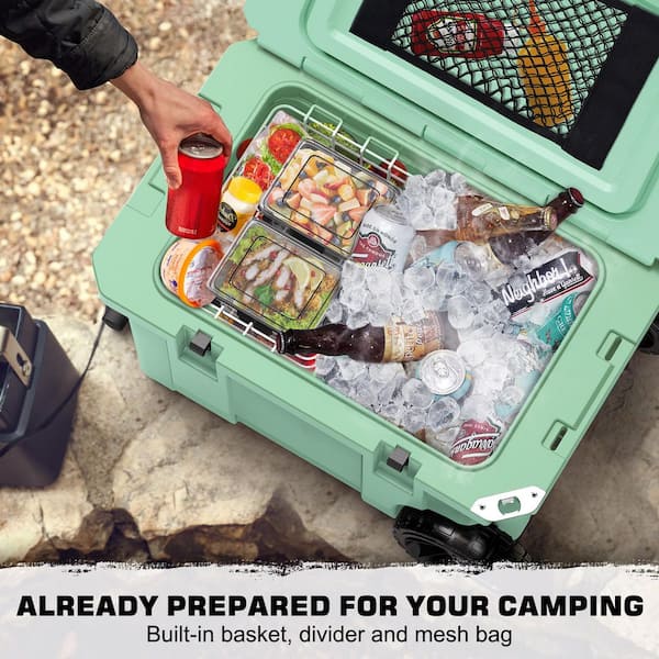 Gilati Light Green 55 qt. Portable Chest Cooler, Leak-Proof