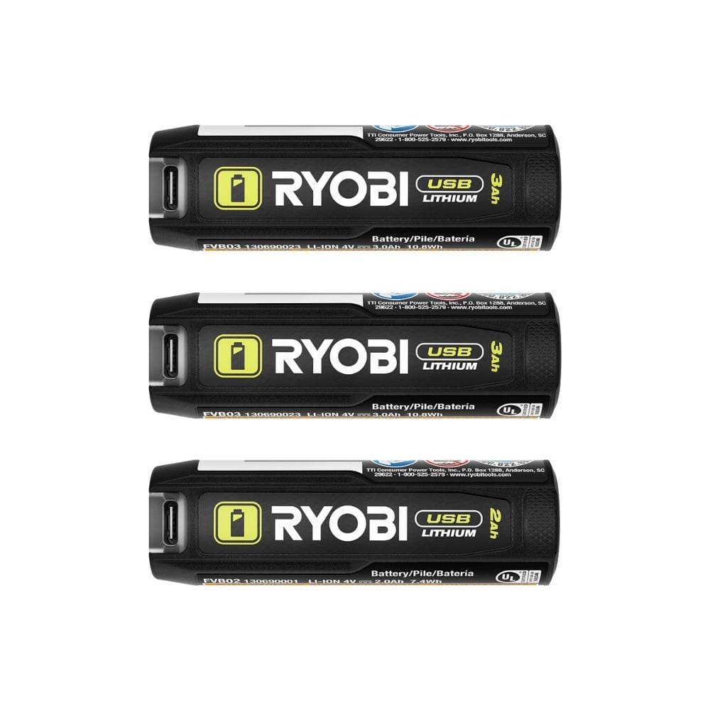 USB Lithium 3.0 Ah Lithium-ion Rechargeable Battery (2-Pack) with USB Lithium 2.0 Ah Lithium Rechargeable Battery price history on PriceWatchPro