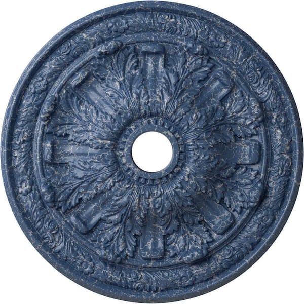 Ekena Millwork 3-1/4 in. x 30 in. x 30 in. Polyurethane Flagstone Ceiling Medallion, Americana Crackle