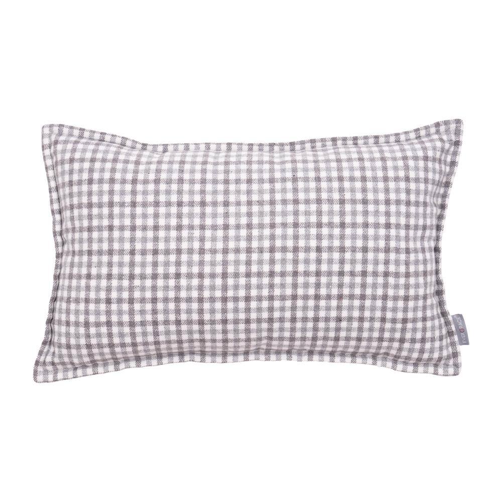 Teddy Sherpalux Oblong Throw Pillow - Charcoal Grey - 12 in