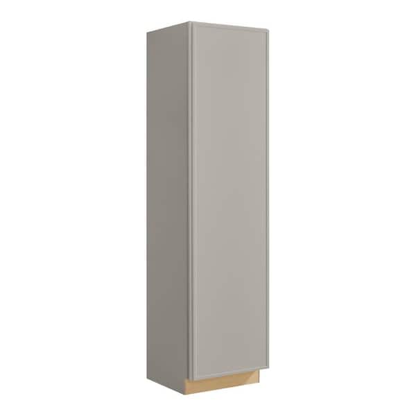 Leyton 24 in. W x 24 in. D x 96 in. H Ready to Assemble Plywood Slim Shaker Utility Pantry Cabinet in Dove Gray