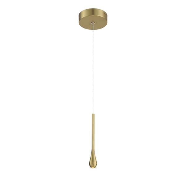 George Kovacs Pingo 4-Watt 1-Light Soft Brass Statement Integrated LED Mini Pendant Light