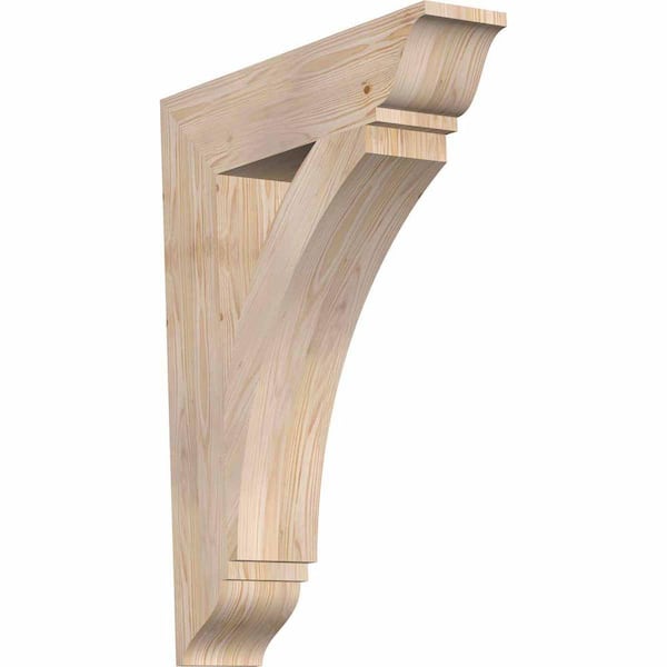 Ekena Millwork 5.5 in. x 34 in. x 26 in. Douglas Fir Thorton Traditional Smooth Bracket