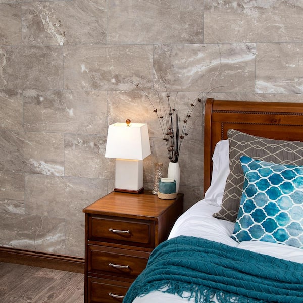 23.23 in. L x 11.1 in. W Venetian Marble No Grout Vinyl Wall Tile (17.9 sq. ft./case)