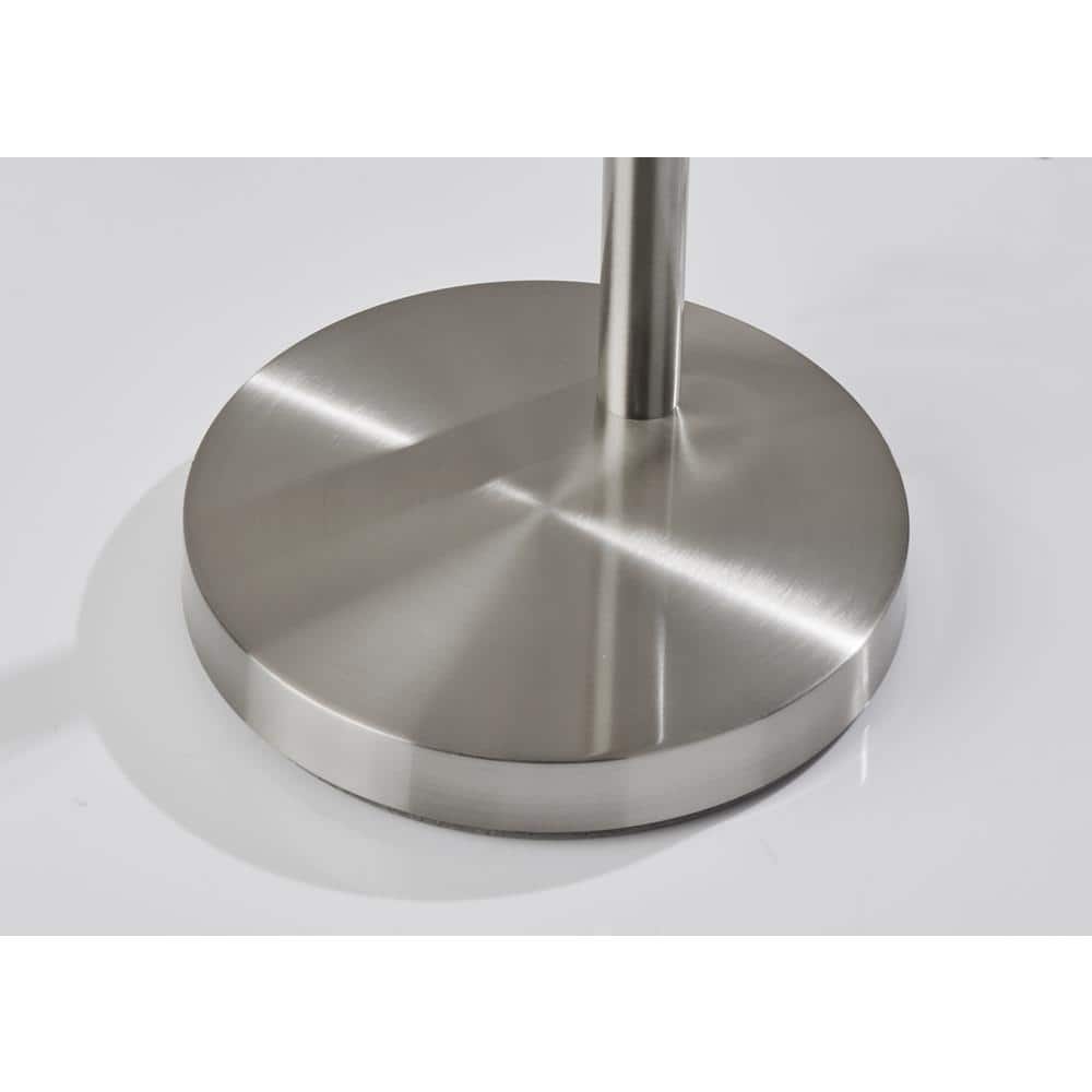 Modern Arc Adjustable 3-Head Floor Lamp in Brushed Steel