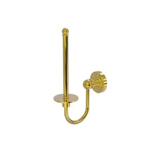 Dottingham Collection Upright Single Post Toilet Paper Holder in Polished Brass