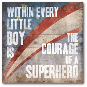 16 in. x 16 in. "Superhero" Gallery Wrapped Canvas Printed Wall Art