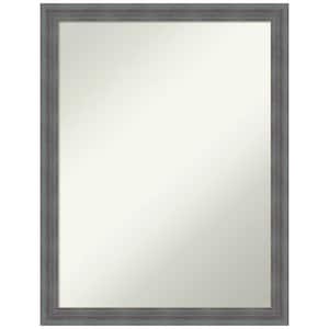 Dixie Blue Grey Rustic 20.25 in. H x 26.25 in. W Wood Framed Non-Beveled Wall Mirror in Grey