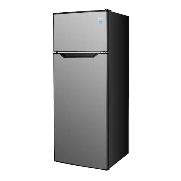 21.44 in. 7.4 cu. ft. Apartment Size Top Freezer Refrigerator in Stainless Steel