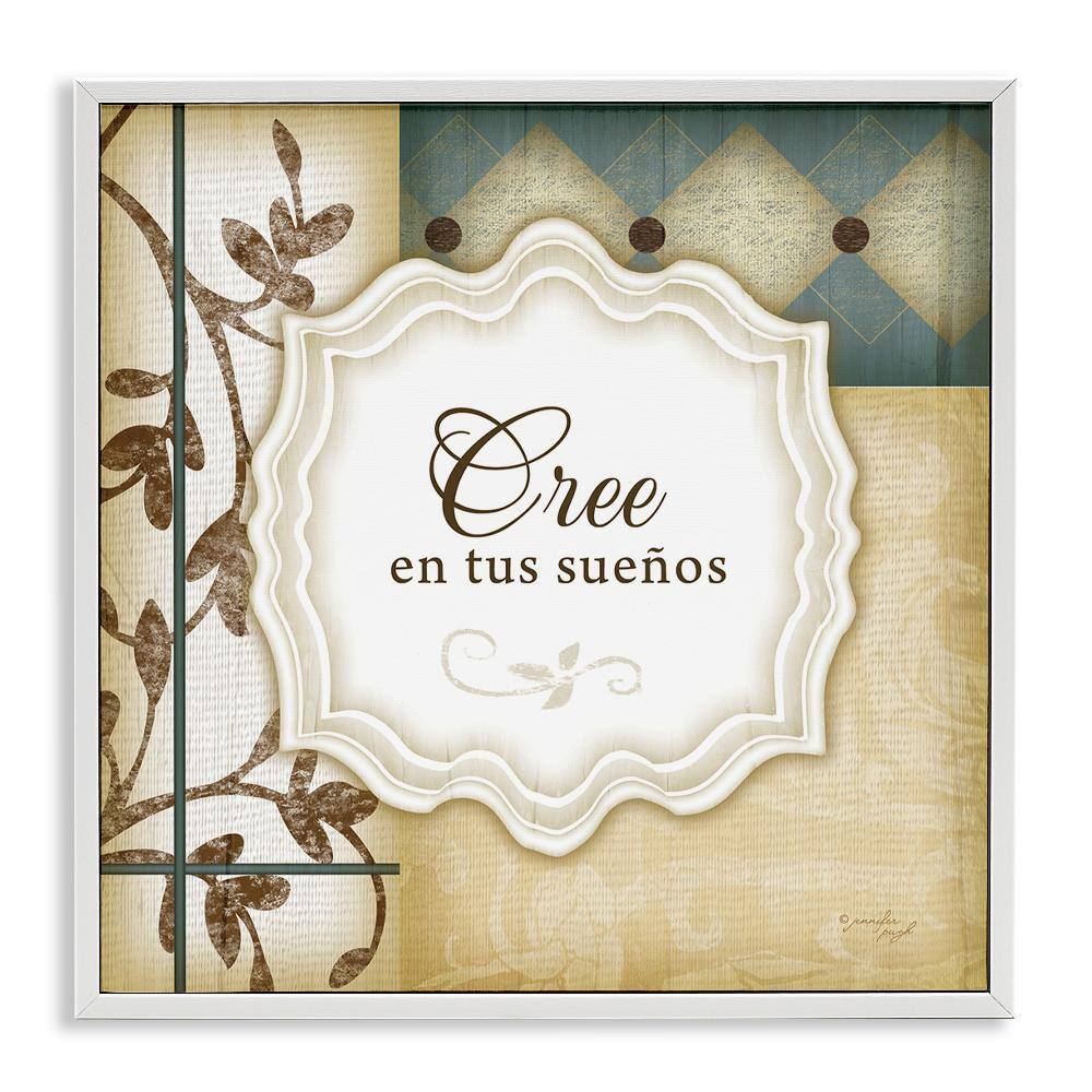 Believe in Dreams by Jennifer Pugh White Framed Typography Giclee Art Print 12 in. x 12 in. price history on PriceWatchPro