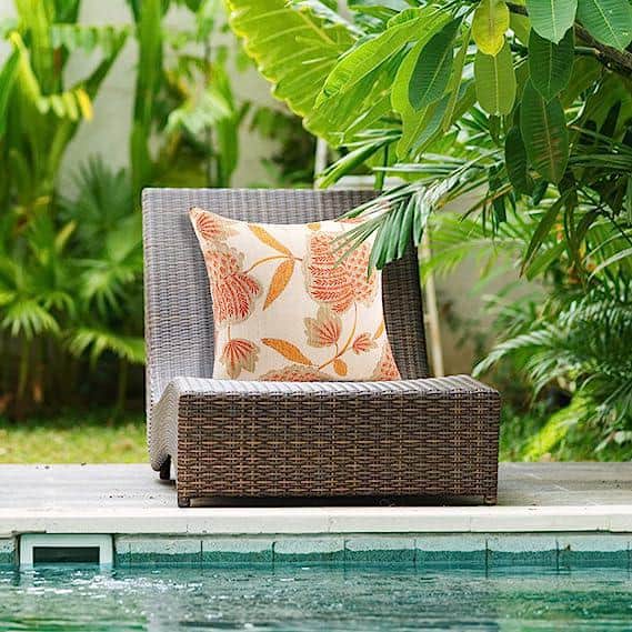 Outdoor Pillows with Insert Green Leaves Patio Accent Throw Pillows 18 –  Fabritones