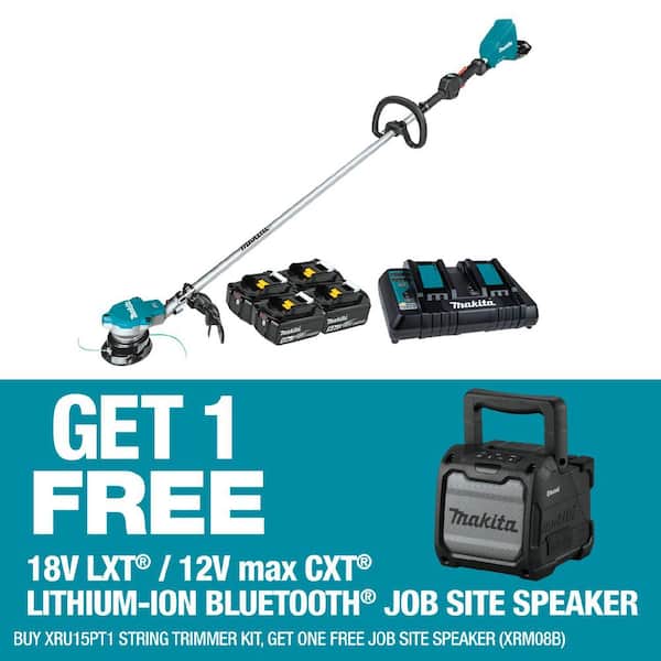 LXT 18V X2 (36V) Brushless String Trimmer Kit w/ Four 5. 0Ah Batteries w/ bonus LXT /CXT Bluetooth Job Site Speaker