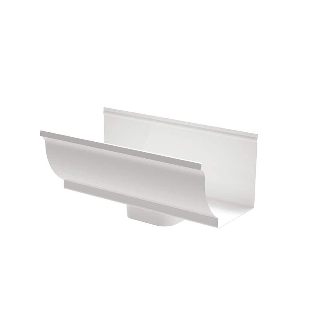 PEAK 5 in. White Gutter Drop Outlet 1385 - The Home Depot