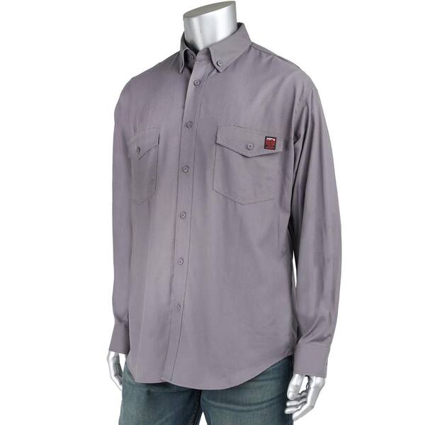 PIP Men's 2X-Large Gray AR/FR Dual Certified Ripstop Long Sleeve