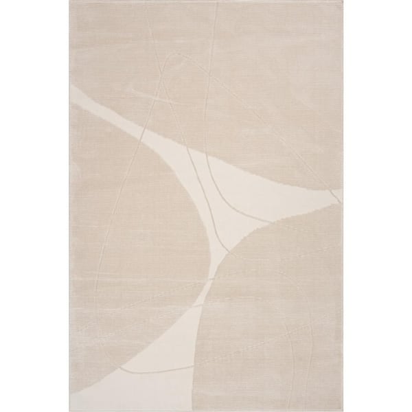 Sonia Beige Washable 8 ft. x 10 ft. Indoor Area Rug