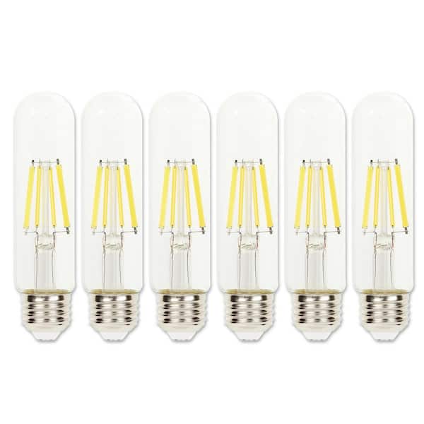 100-Watt Equivalent T10 Dimmable Clear E26 Edison Filament LED Light Bulb 2700K (6-Pack)