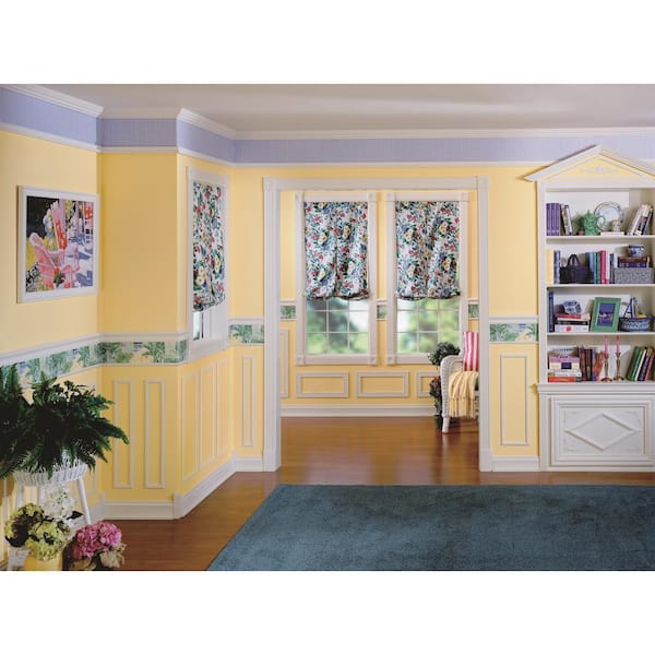 HOUSE OF FARA 13/16 in. x 4-1/2 in. x 8 ft. Hardwood Emboss Crown Moulding