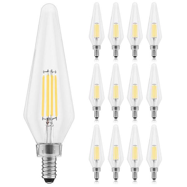T10 LED Tubular Bulb, Dusk to Dawn, Filament, 450 Lumens