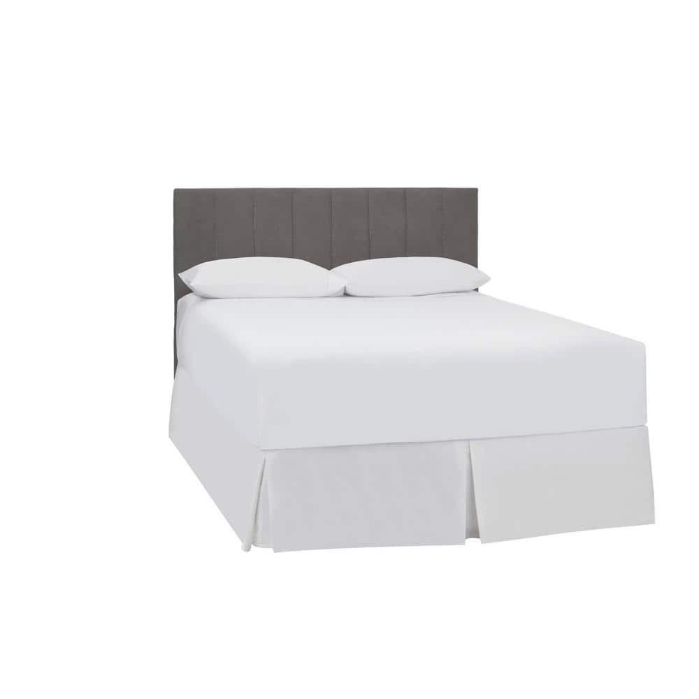 Warrenton Charcoal Gray Upholstered Full Headboard with Channel Tufting (54.3 in W. X 55.5 in H.) price history on PriceWatchPro