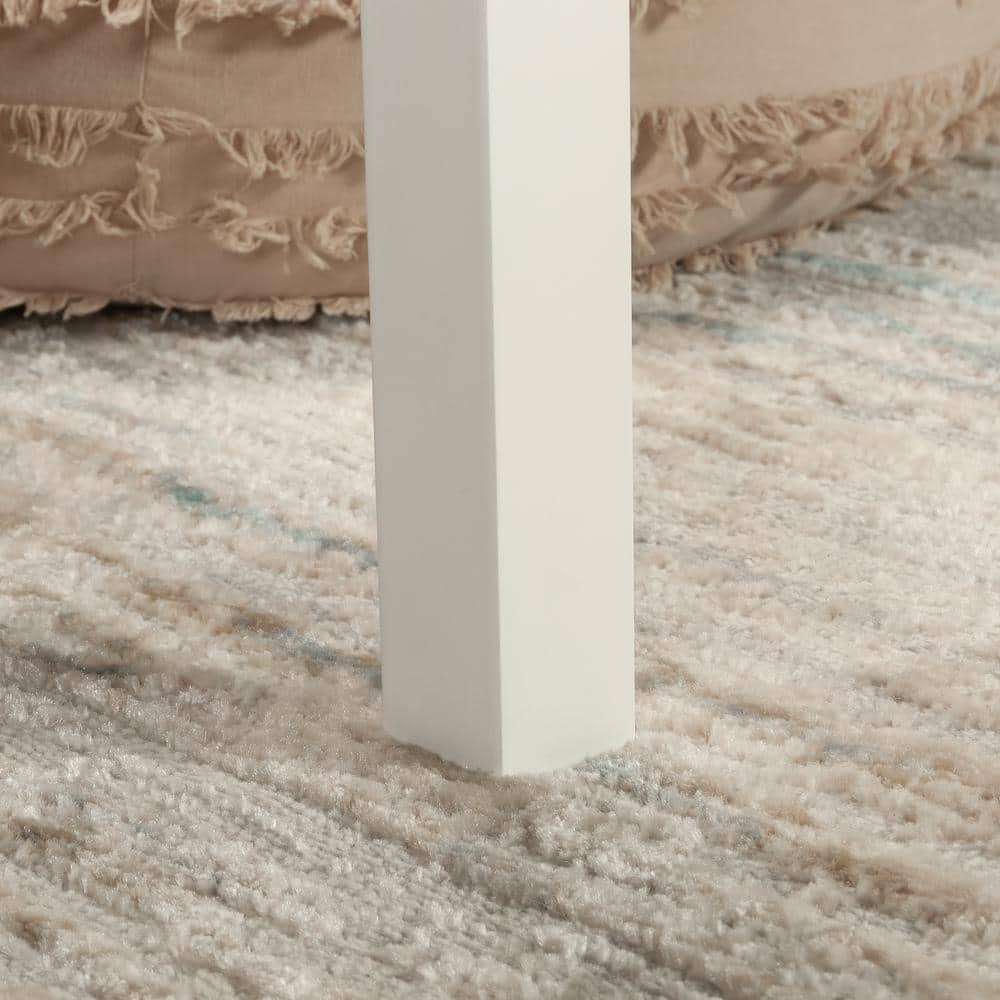 Soft White and Oak Square Gaming Coffee Table with Reversible Top