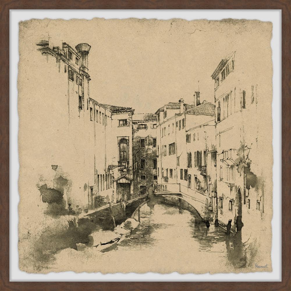 Venice Canal by Marmont Hill Framed Architecture Art Print 18 in. x 18 in.