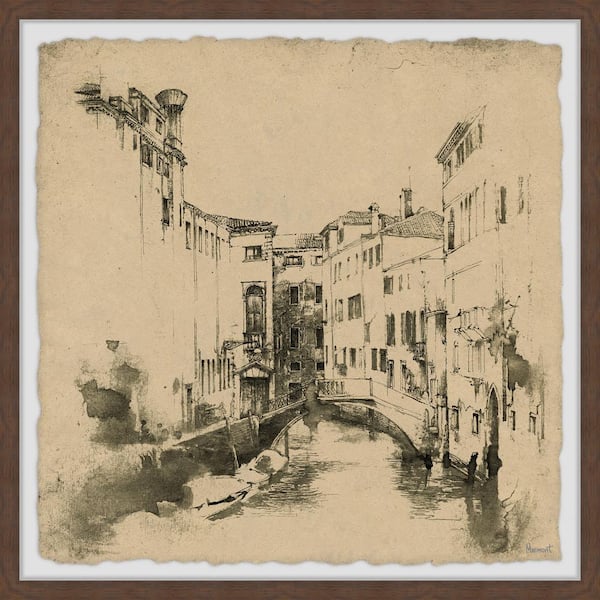Unbranded "Venice Canal" by Marmont Hill Framed Architecture Art Print 24 in. x 24 in.