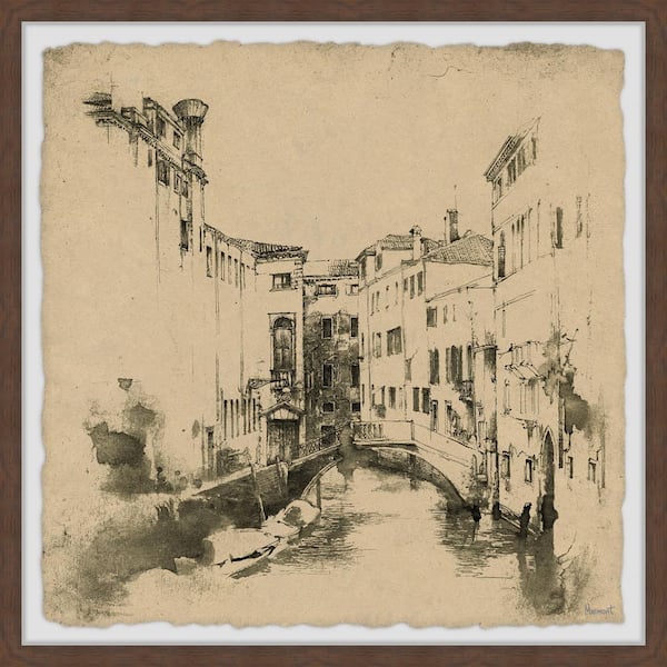 Unbranded "Venice Canal" by Marmont Hill Framed Architecture Art Print 32 in. x 32 in.