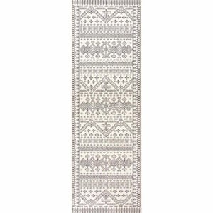 Kandace Ivory 2 ft. x 8 ft. Indoor/Outdoor Runner Patio Rug