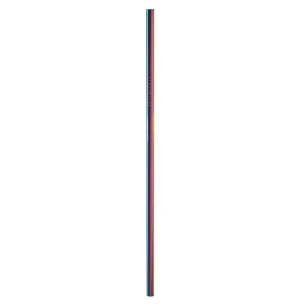 Eco-Friendly Reusable Stainless Steel Rainbow 10 Pack Straw Set, Including 2 Cleaning Brushes