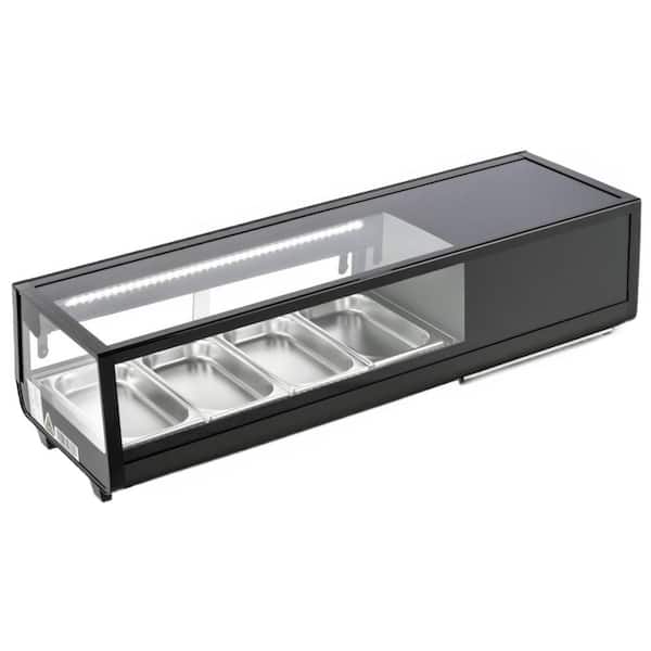 Elite Kitchen Supply 46.5 in. 1.8 cu. ft. Refrigerated Display Case Sushi Refrigerator NSF ES42A Black