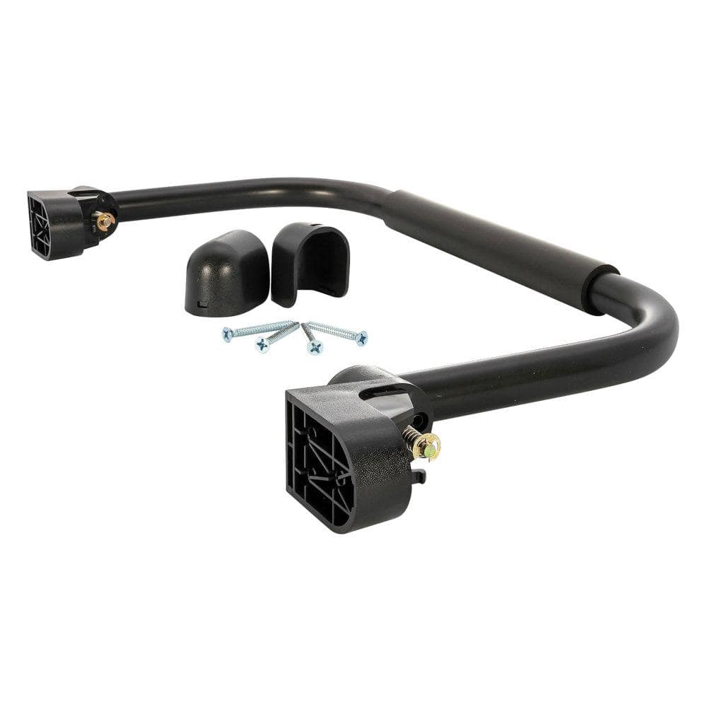Camco Small Fold-Away RV Grab Handle | Durable Aluminum with UV-Resistant Plastic Brackets  Black (42197)