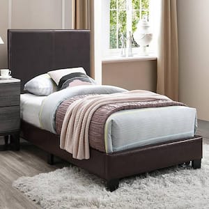 Faux Leather Upholstered Twin Bed
