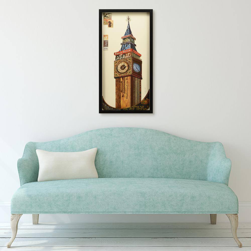 Big Ben Dimensional Collage Framed Artwork on Canvas