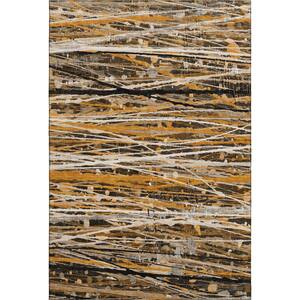 Mayfield Premium Machine Washable Abstract AMF2126 Copper 10 ft. x 14 ft. Area Rug