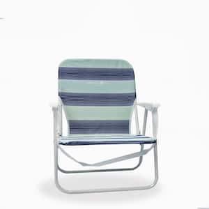 Folding Beach Chair, Horizon Stripe, Steel Frame