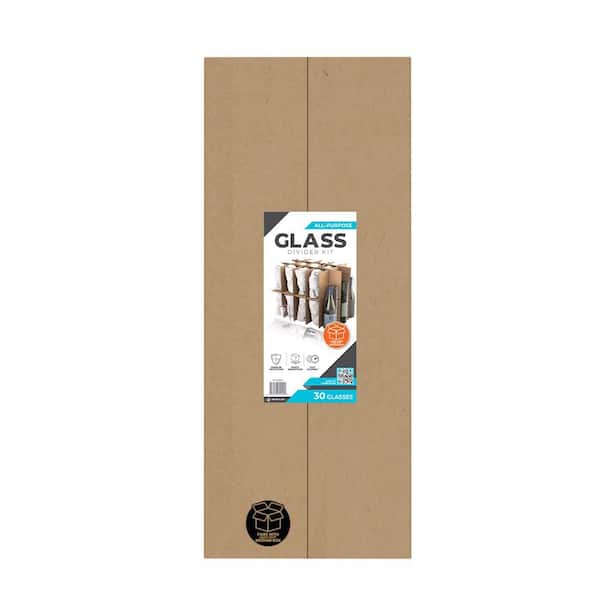 Glass Divider Kit for Kitchen, holds 40 Glasses
