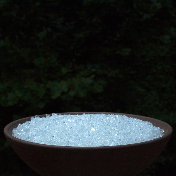 Celestial Fire Glass 1/2 in. to 3/4 in. 10 lbs. Clear Crushed Fire Glass in  Jar CFG-CL-10 - The Home Depot