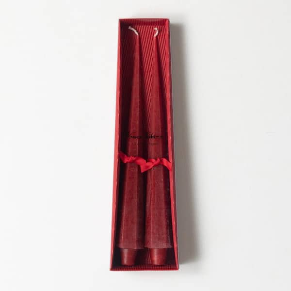Vance Kitira 13.25 in. Red Spire Taper Candles - Set of 2