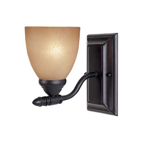 Designers Fountain Apollo Collection 1-Light Oil Rubbed Bronze Wall Mount Sconce
