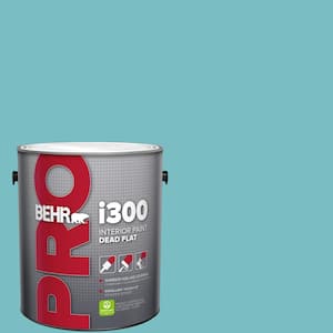 1 gal. #M460-4 Pure Turquoise Dead Flat Interior Paint