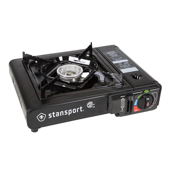 Stansport Single Burner 10000 BTU Propane Stove, Black/Silver