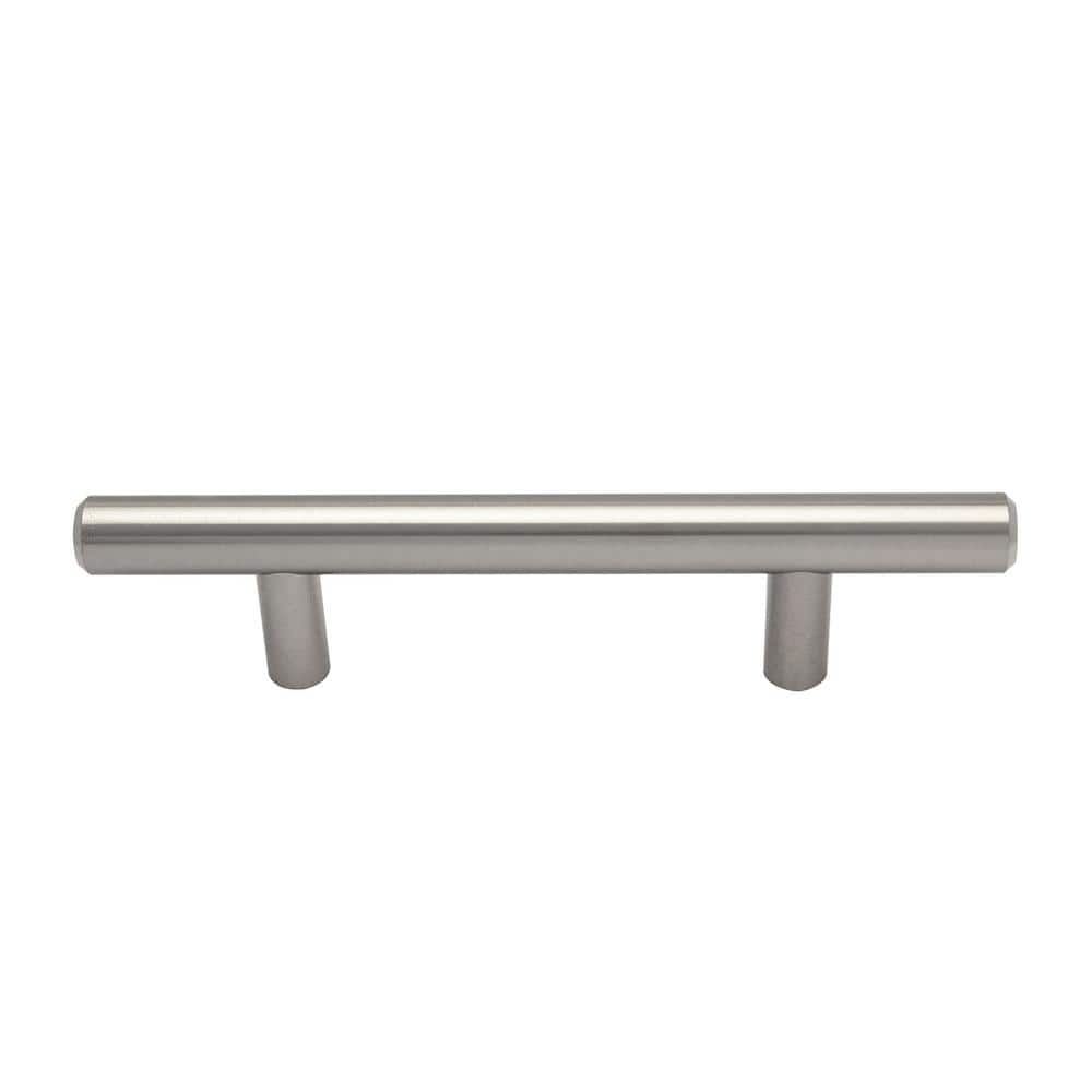 Brushed Nickel Modern Cabinet Drawer Pull Handle with Mounting Hardware