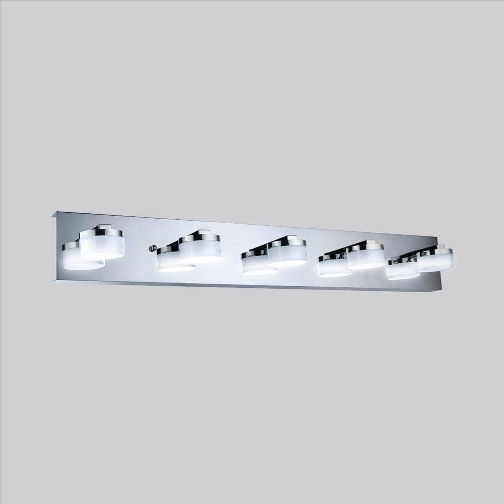Romendo Chrome 30.86" Dimmable LED Vanity Sconce