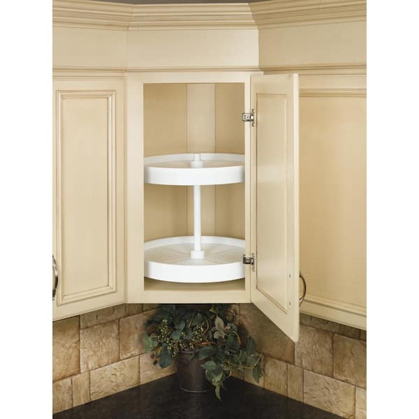 BC42LSPO Broadway White Base Corner Lazy Susan Pull-Out Shelves