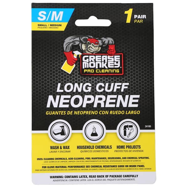 Grease Monkey Pro Cleaning Long Cuff Neoprene Small/Medium 24100-012 - The Home  Depot