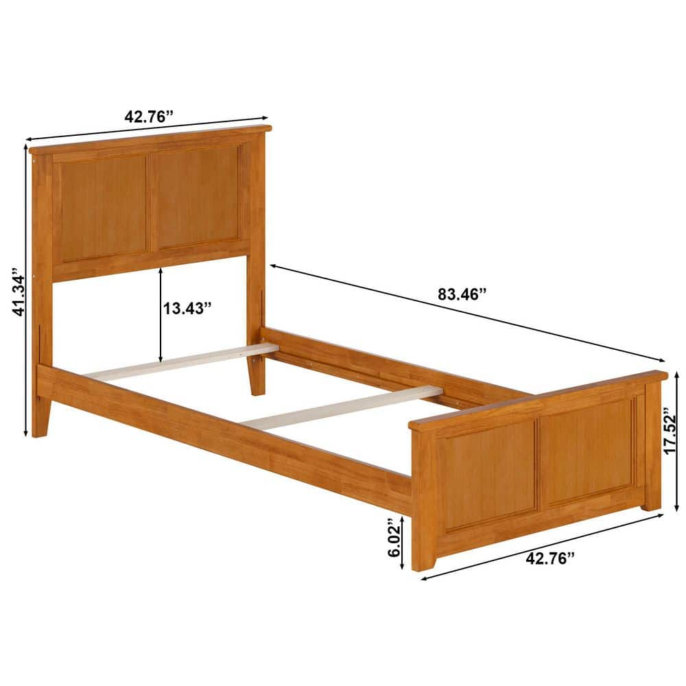 Madison White Solid Wood Frame Full Panel Bed with Matching Footboard - thumbnail 8