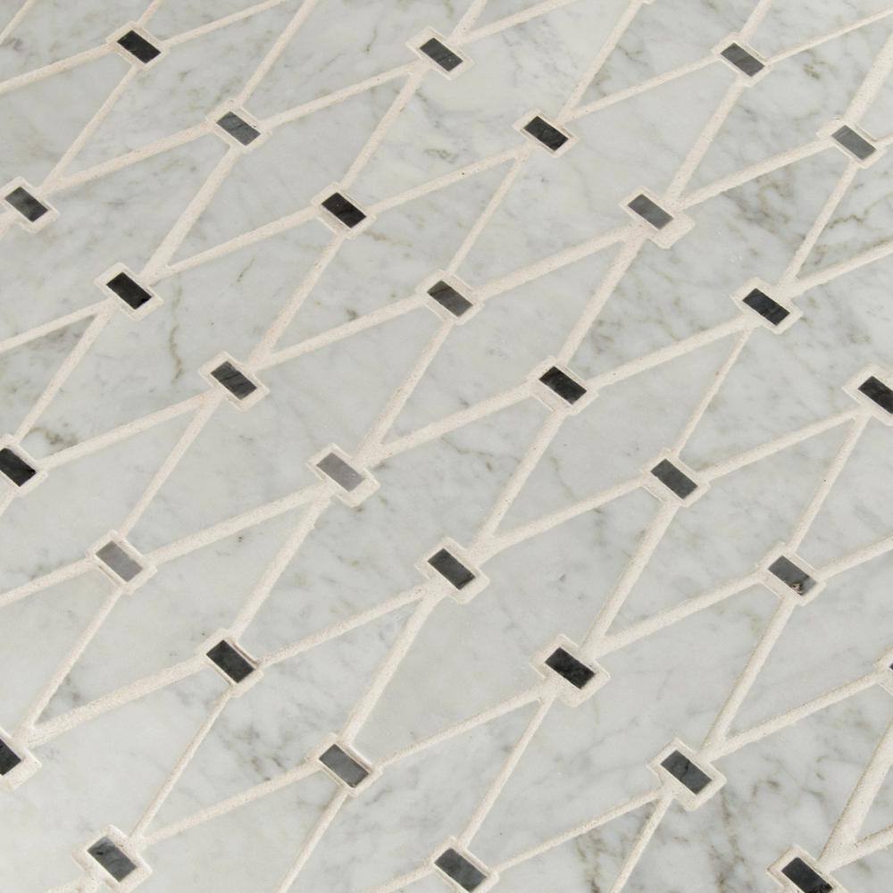 Azula Floret 12x12 Marble Mosaic Tile for Bathroom and Kitchen
