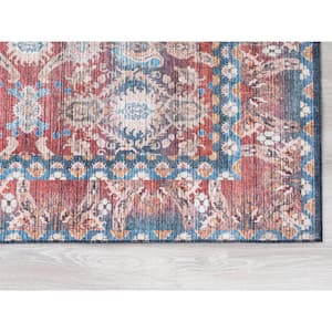 Boho Patio Collection Multi 2' x 3' Rectangle Residential Indoor-Outdoor Throw Rug