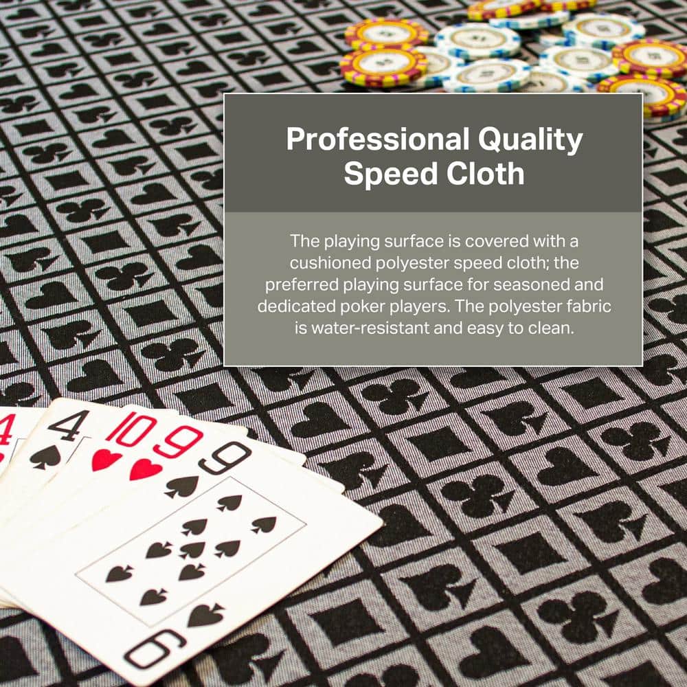Mocha Knotty Alder 54" Square Poker Table with Stainless Steel Cup Holders